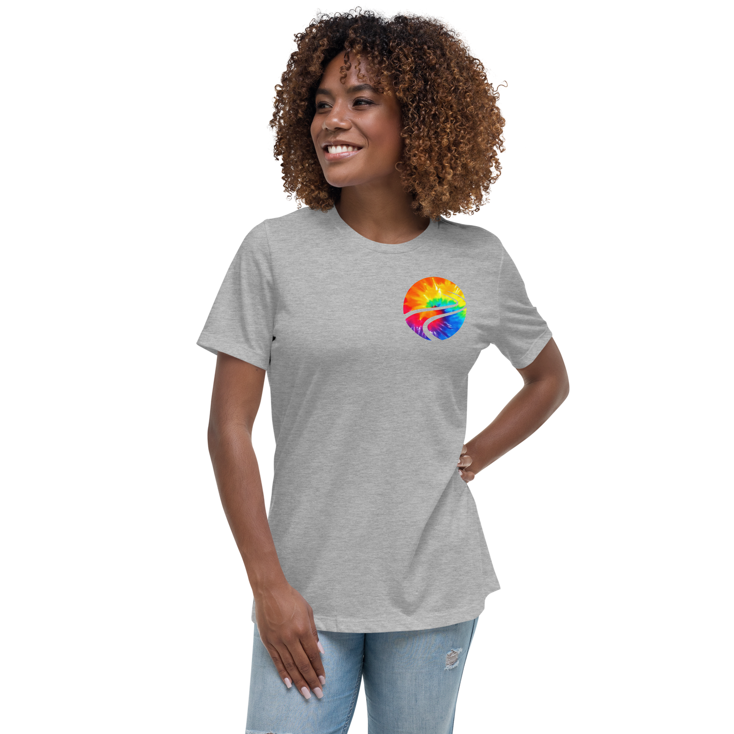 Waterbury Road Tie Dye Logo Women's Relaxed T-Shirt