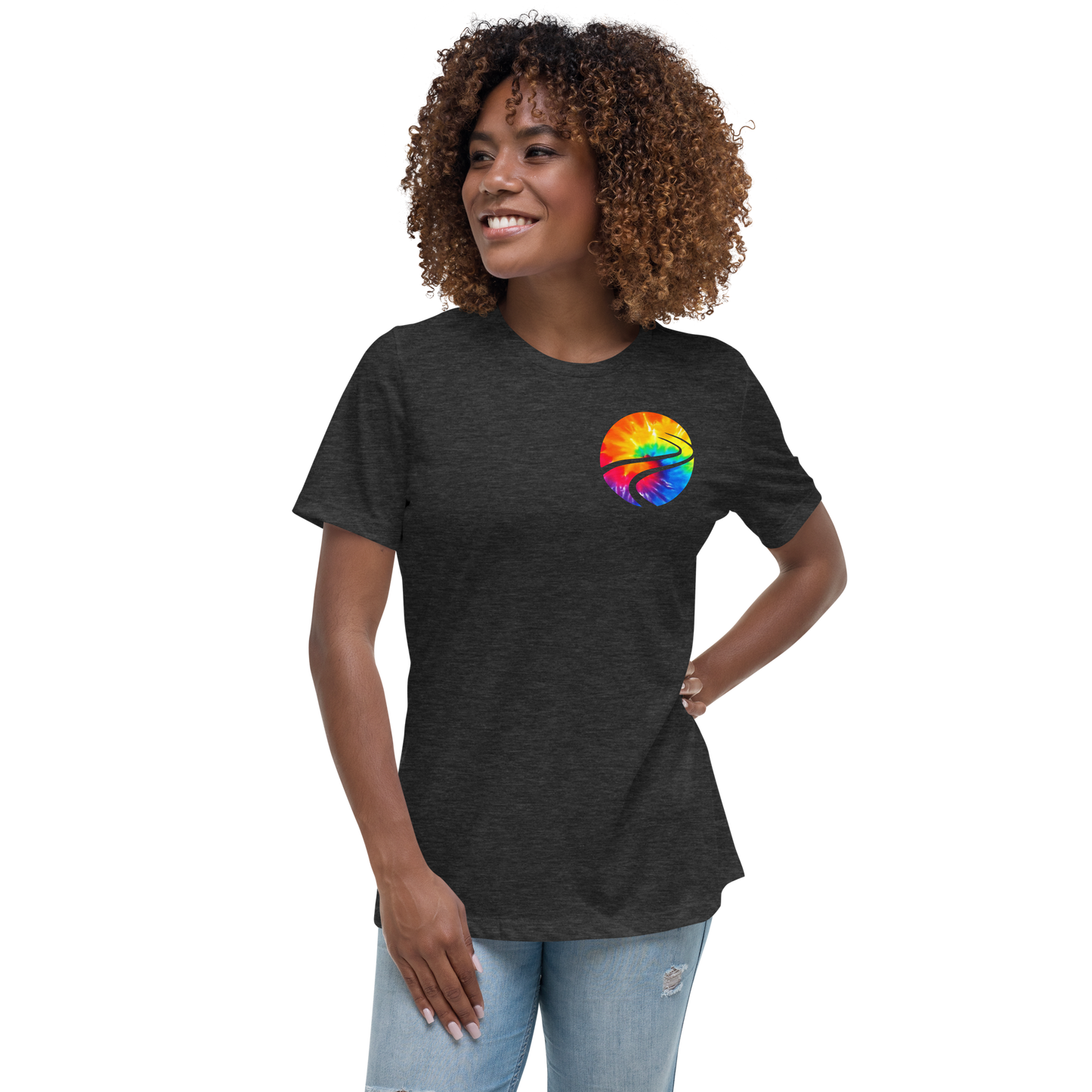 Waterbury Road Tie Dye Logo Women's Relaxed T-Shirt