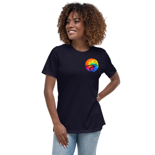 Waterbury Road Tie Dye Logo Women's Relaxed T-Shirt